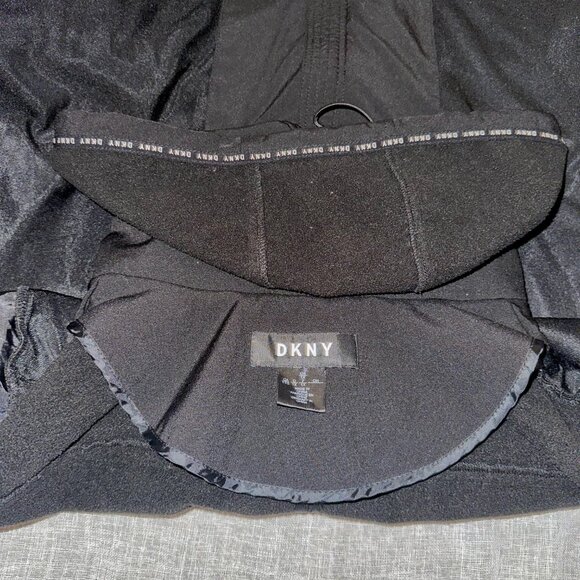 DKNY Women's Hooded Zip-Front Long Anorak Coat 1XL Front Button Close Pockets - Picture 7 of 9